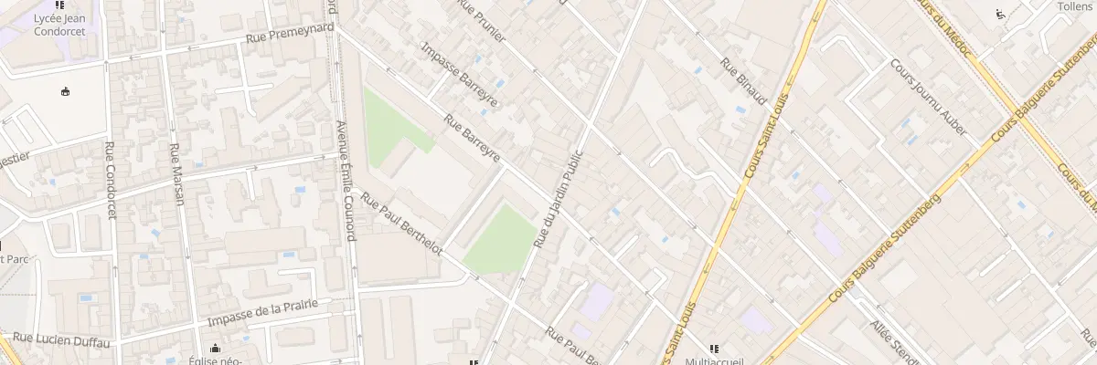 Plan du 207 Rue du Jardin Public à Bordeaux