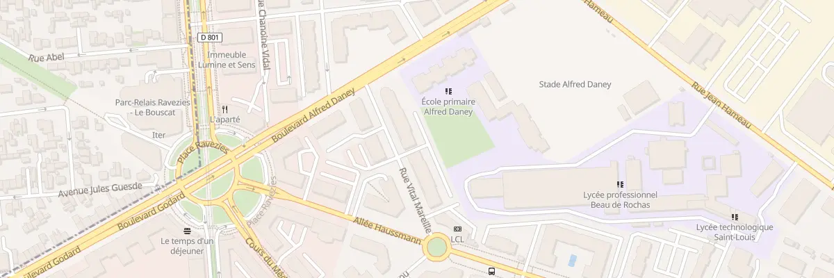 Plan du 3 Rue Vital-Mareille à Bordeaux