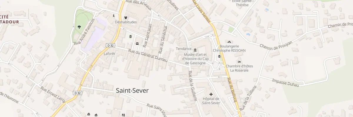 Plan du 15 Rue du Gen Durrieu à Saint-Sever