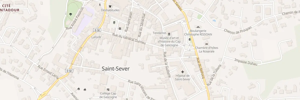 Plan du 30 Rue du Gen Durrieu à Saint-Sever