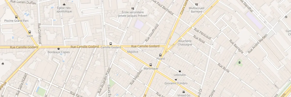 Plan du 14 Rue Camille Godard à Bordeaux