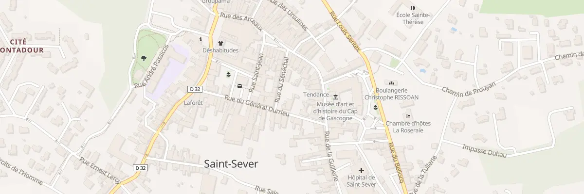Plan du 13 Rue du Gen Durrieu à Saint-Sever