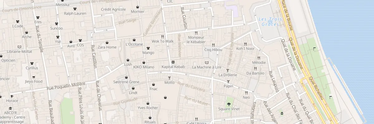 Plan du 12 Rue Parl Sainte Catherine à Bordeaux