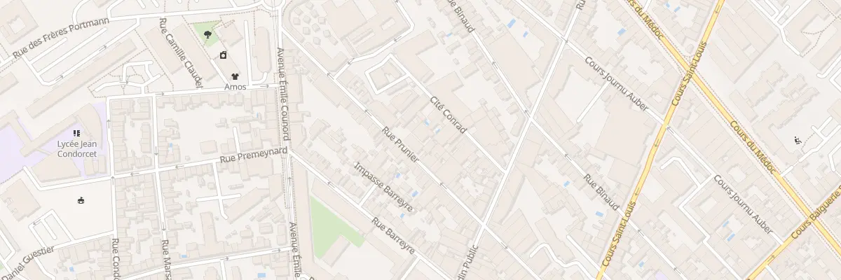 Plan du 77 Rue Prunier à Bordeaux