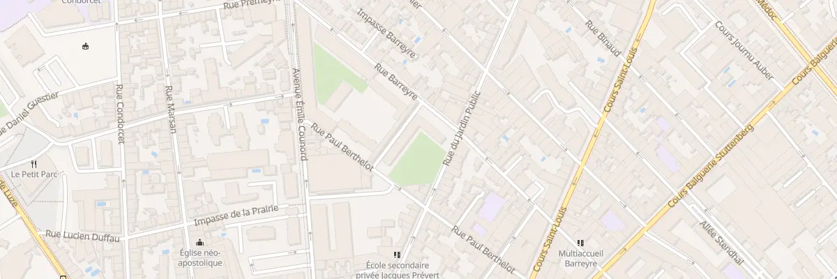 Plan du 195 Rue du Jardin Public à Bordeaux