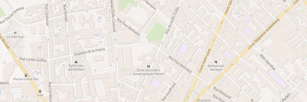 Plan du 185 Rue du Jardin Public à Bordeaux