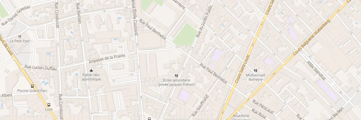 Plan du 183 Rue du Jardin Public à Bordeaux