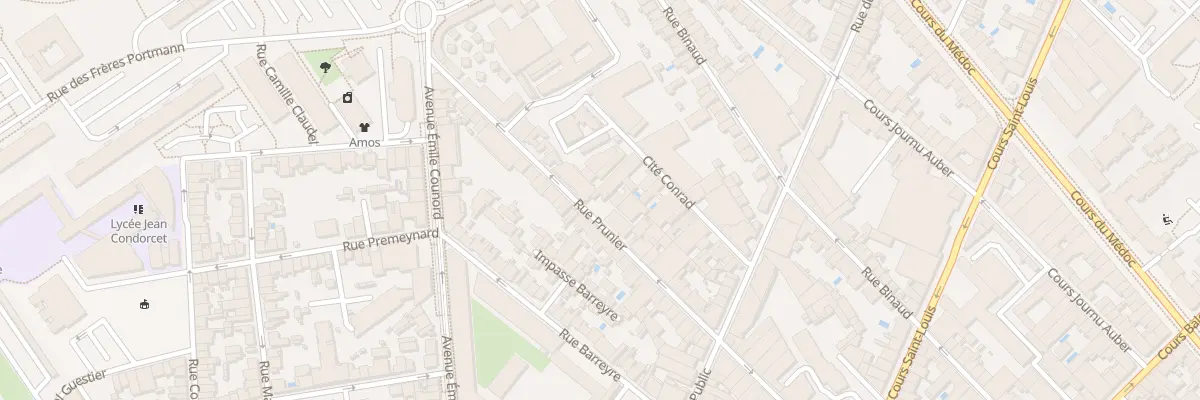 Plan du 83 Rue Prunier à Bordeaux