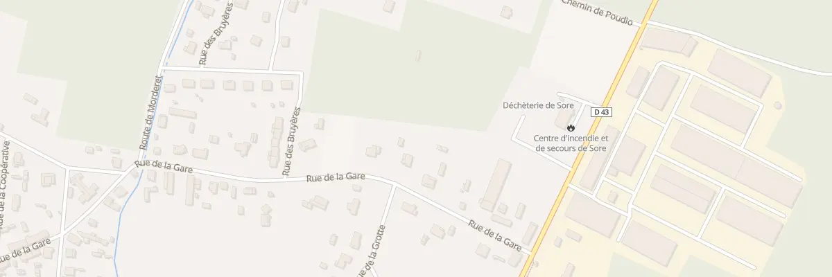 Plan du 731 Rue de la Gare à Sore