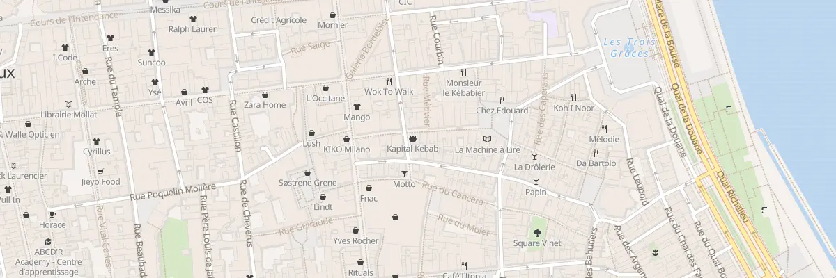 Plan du 20 Rue Parl Sainte Catherine à Bordeaux
