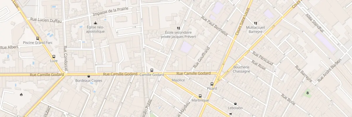 Plan du 124 Rue du Jardin Public à Bordeaux