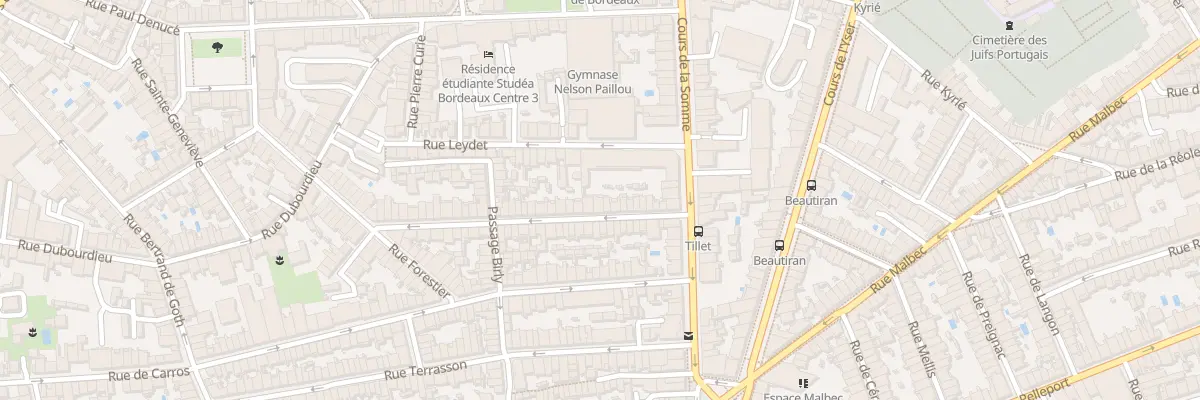 Plan du 21 Rue Tillet à Bordeaux
