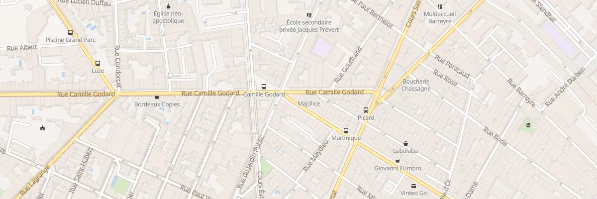 Plan du 26 Rue Camille Godard à Bordeaux