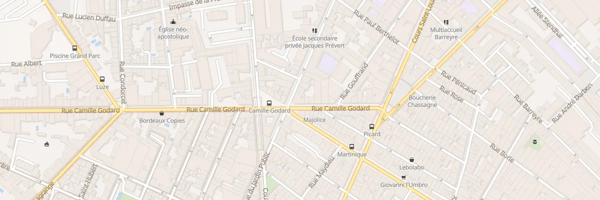 Plan du 23 Rue Camille Godard à Bordeaux