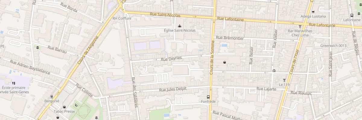 Plan du 31 Rue Deyries à Bordeaux