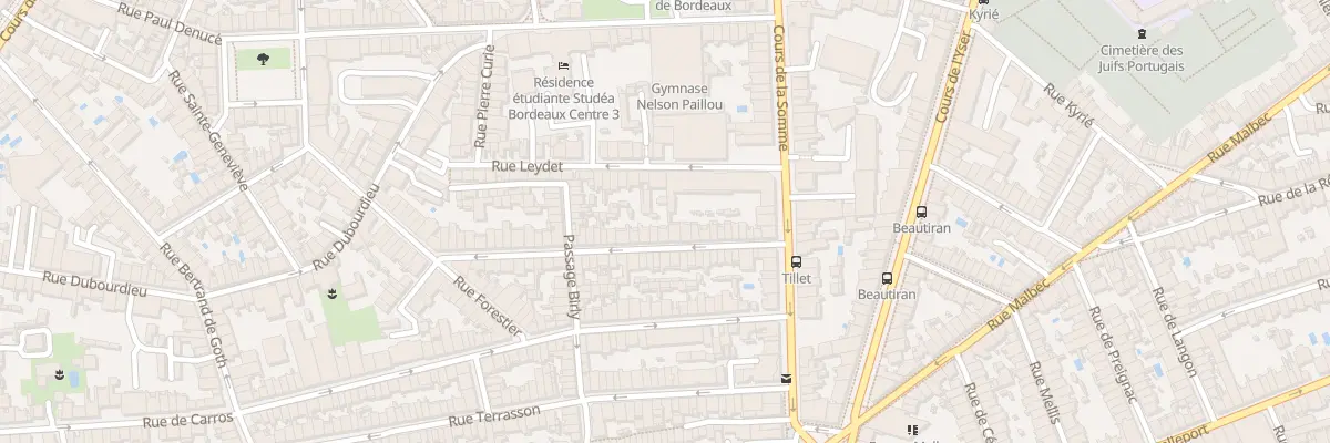 Plan du 25 Rue Tillet à Bordeaux