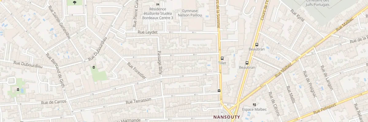 Plan du 30 Rue Tillet à Bordeaux