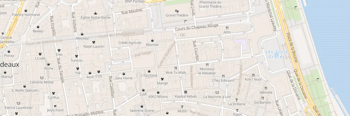 Plan du 15 Rue Piliers de Tutelle à Bordeaux
