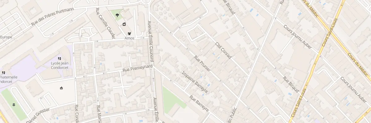 Plan du 100 Rue Prunier à Bordeaux