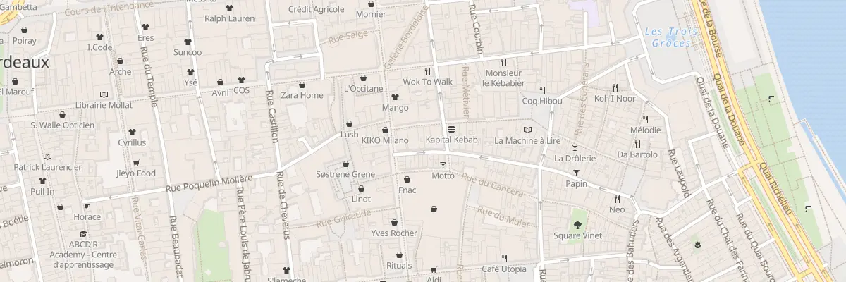 Plan du 28 Rue Parl Sainte Catherine à Bordeaux
