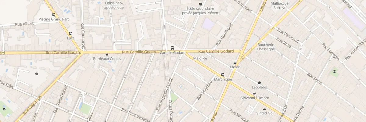Plan du 112 Rue du Jardin Public à Bordeaux