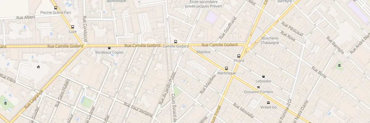 Plan du 108 Rue du Jardin Public à Bordeaux