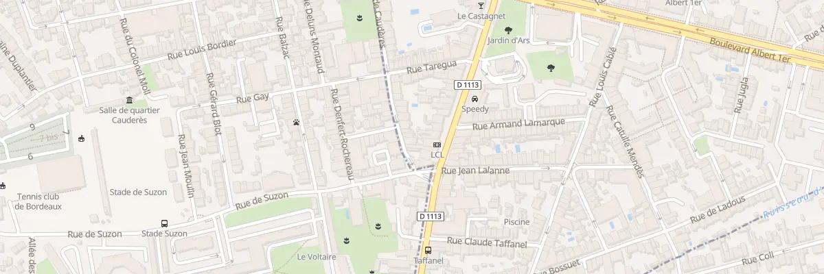 Plan du 96 Rue de Cauderès à Bordeaux
