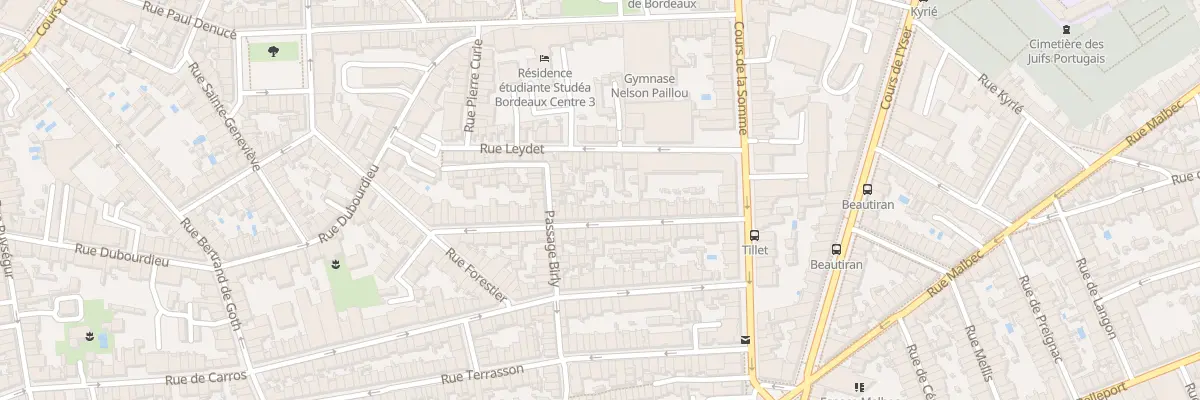 Plan du 33 Rue Tillet à Bordeaux