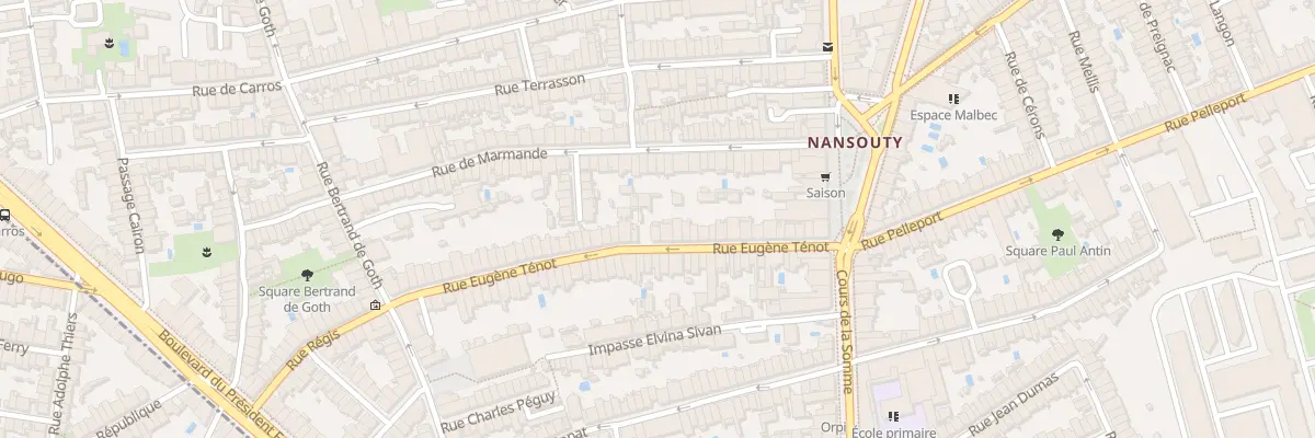 Plan du 33 Rue Eugène Ténot à Bordeaux