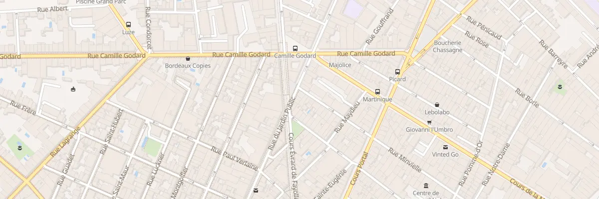 Plan du 100 Rue du Jardin Public à Bordeaux