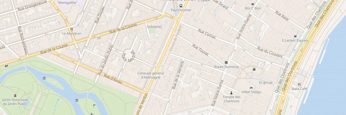 Plan du 98 Crs de Verdun à Bordeaux