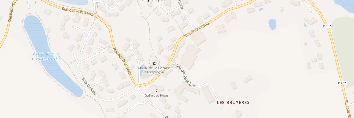 Plan du 1 All des Papillons à La Bazoge-Montpinçon