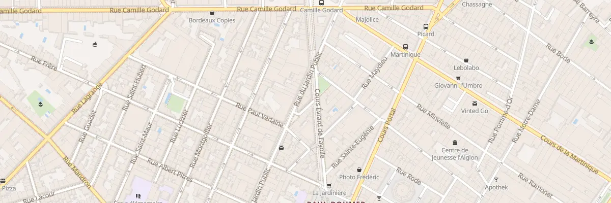 Plan du 82 Rue du Jardin Public à Bordeaux