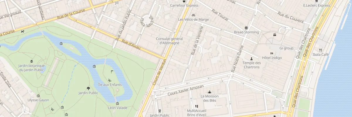 Plan du 74 Crs de Verdun à Bordeaux