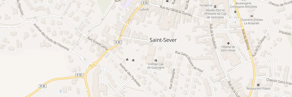 Plan du 16 Rue Saint-Vincent de Paul à Saint-Sever
