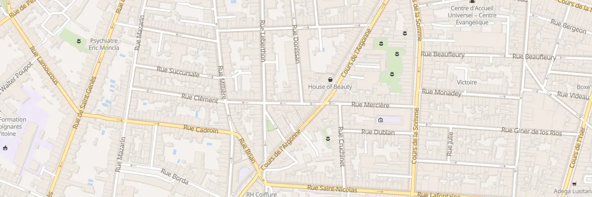 Plan du 62 Rue Clément à Bordeaux