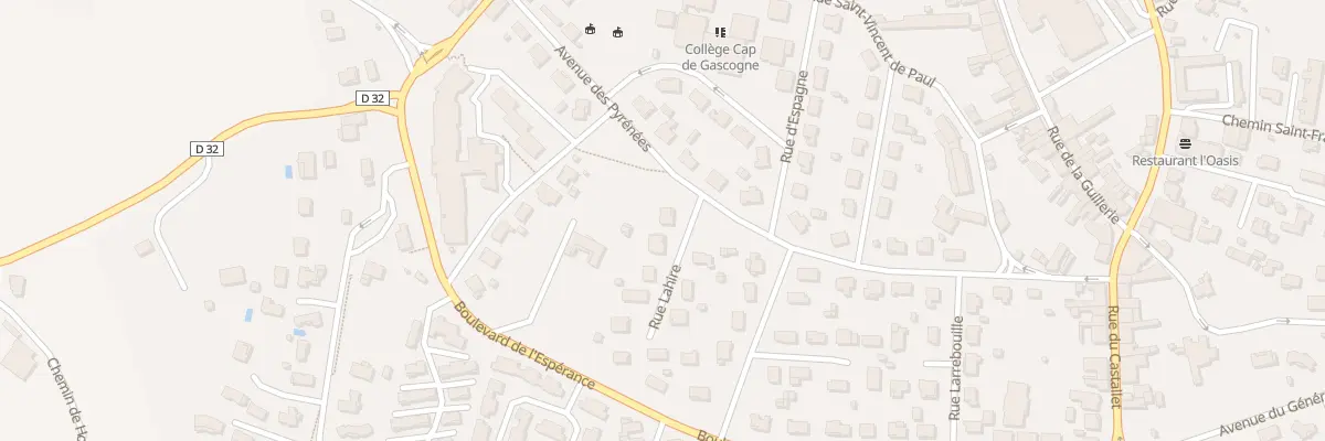 Plan du 2 Rue Lahire à Saint-Sever