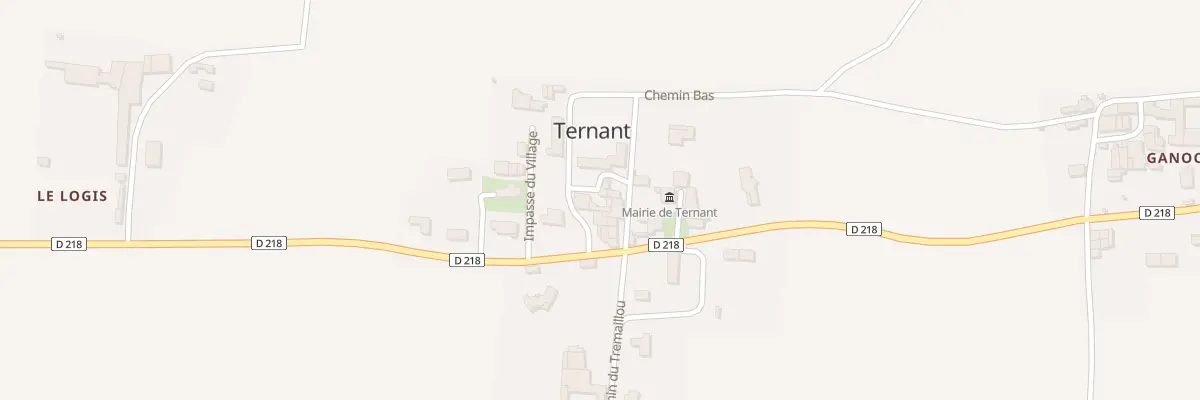Plan du 23 Rue Traversière à Ternant