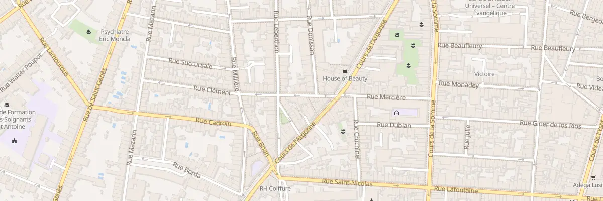 Plan du 63 Rue Clément à Bordeaux
