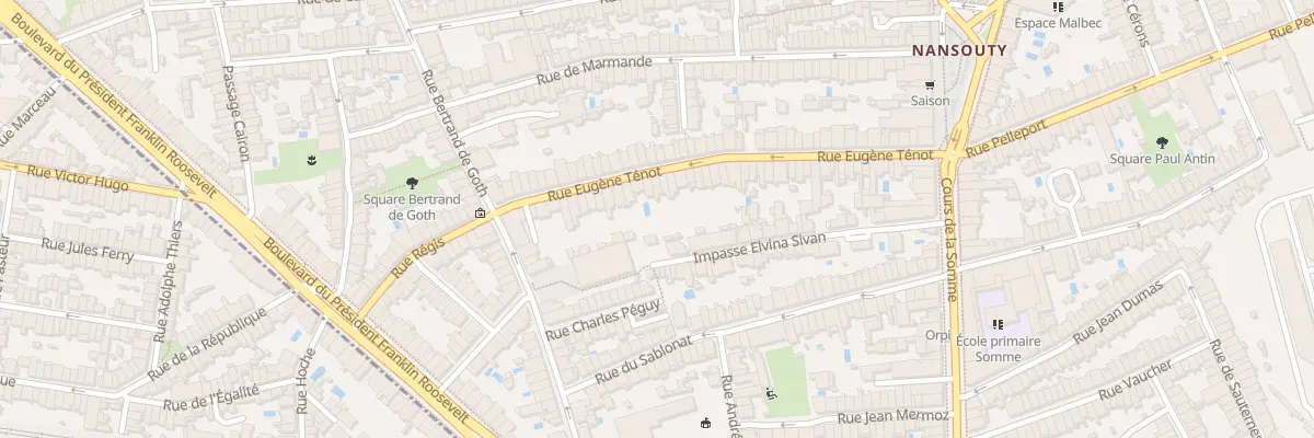 Plan du 68 Rue Eugène Ténot à Bordeaux