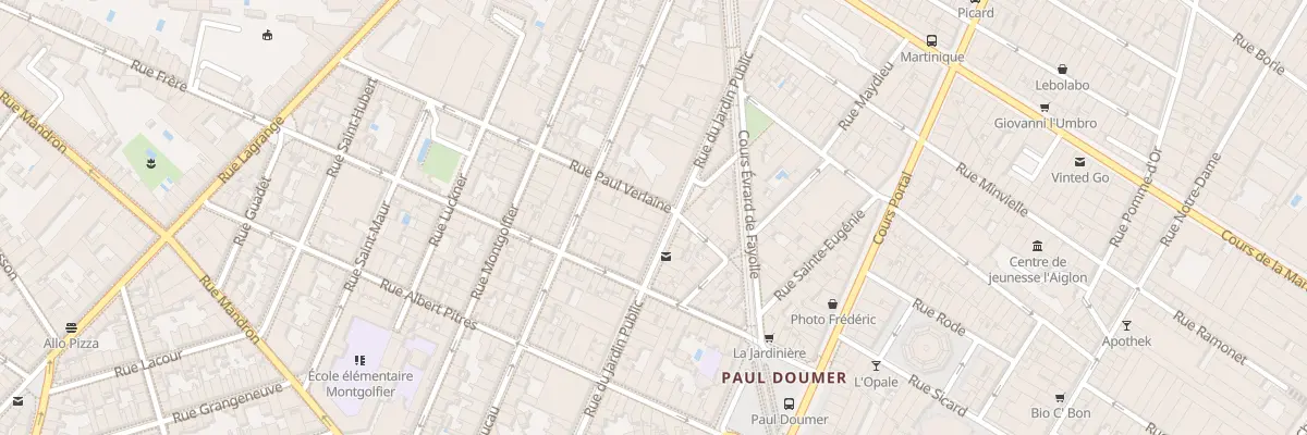 Plan du 75 Rue du Jardin Public à Bordeaux