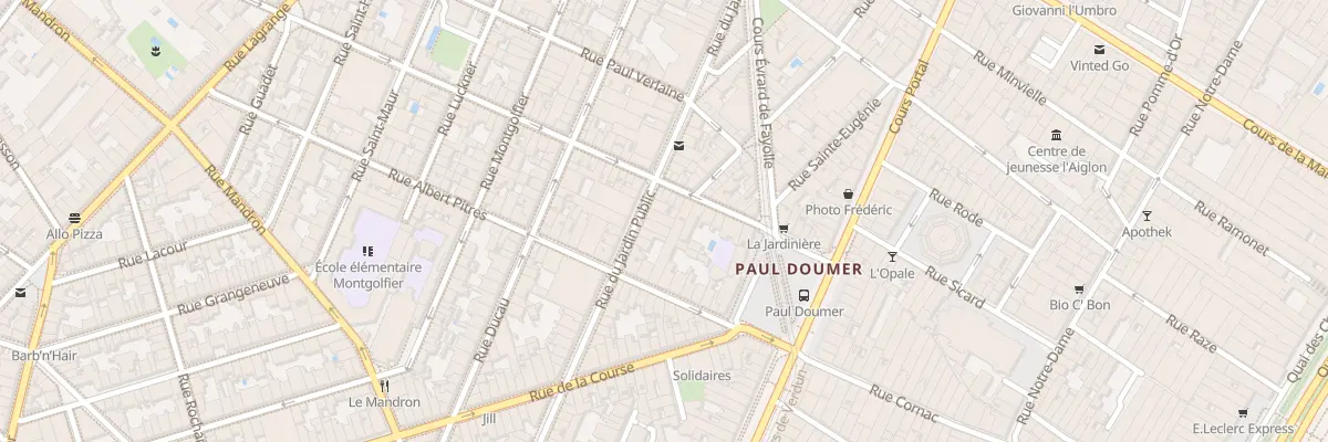 Plan du 54 Rue du Jardin Public à Bordeaux