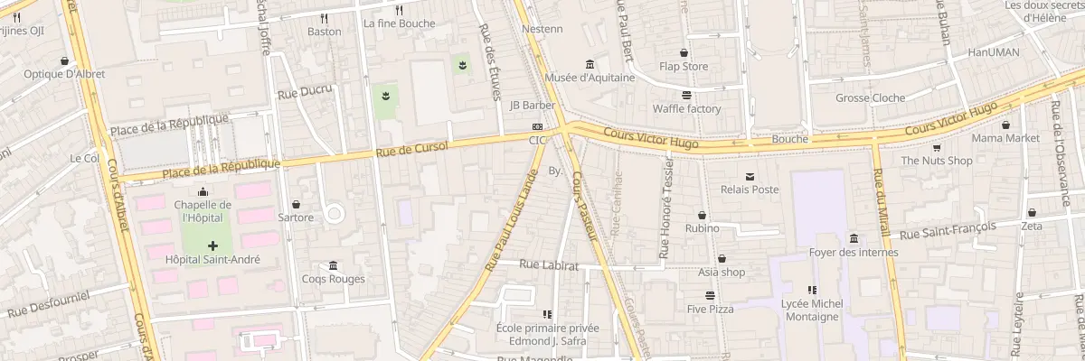 Plan du 12 Rue Paul Louis Lande à Bordeaux