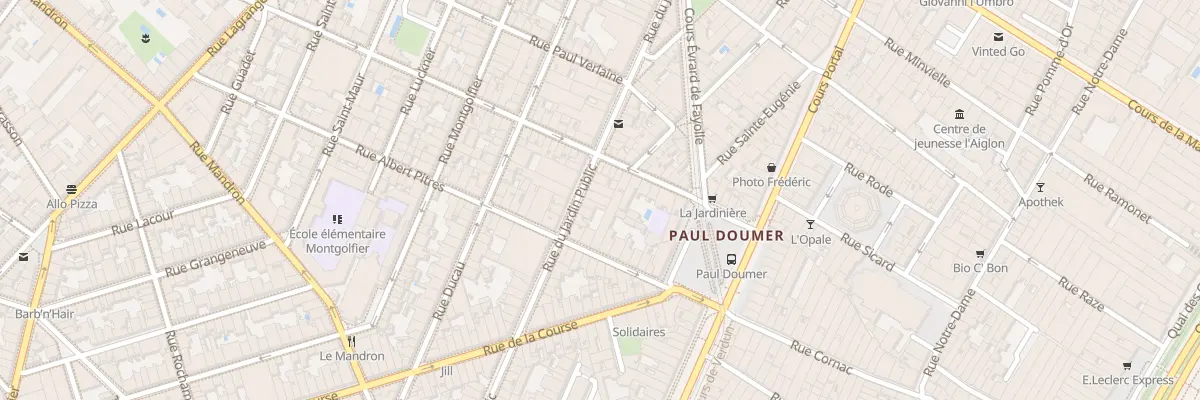 Plan du 52 Rue du Jardin Public à Bordeaux