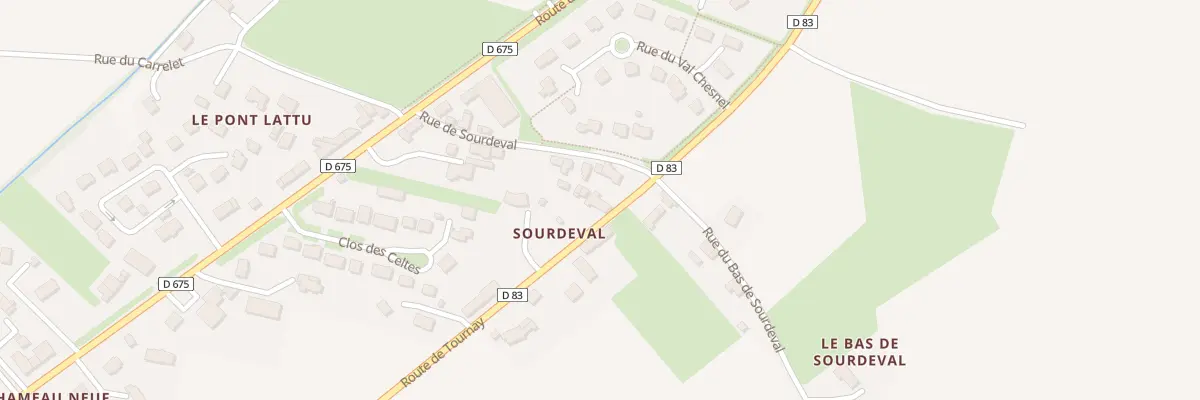 Plan du 2 Rte de Tournay - Noyers Bocage à Val d’Arry