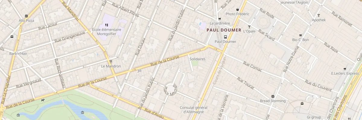 Plan du 16 Rue de la Course à Bordeaux