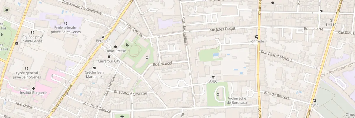 Plan du 3 Rue Marcel à Bordeaux