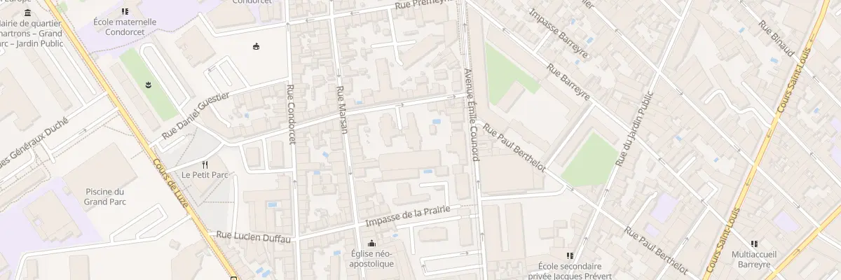 Plan du 16 Rue Frédéric Bentayoux à Bordeaux