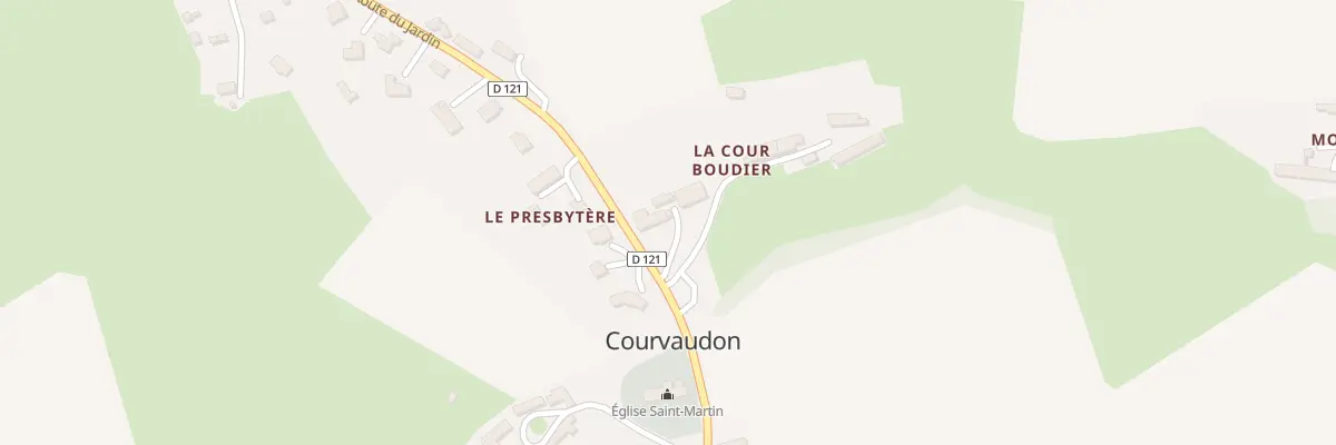 Plan du 2 La Cour Boudier à Courvaudon