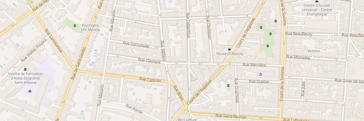 Plan du 50 Rue Clément à Bordeaux